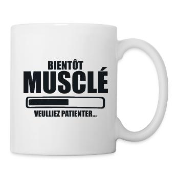 Bientôt Musclé. Veuillez Patienter ! - Mug blanc - blanc - Droite