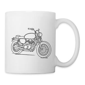 Motorrad - Tasse - Weiß - Rechts