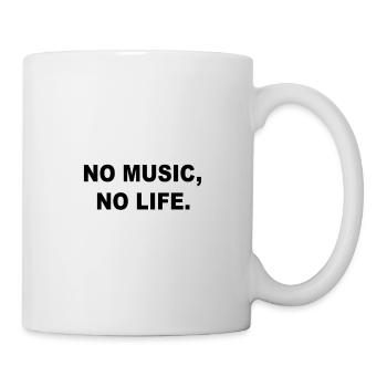 no music no life tshirt desing - Tasse - Weiß - Rechts