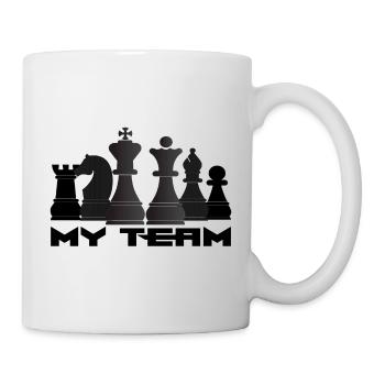 Schach - Tasse - Weiß - Rechts