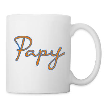 PAPY. FÊTE DES PÈRES. BONNE FÊTE PAPY. JE T'AIME. - Mug blanc - blanc - Droite