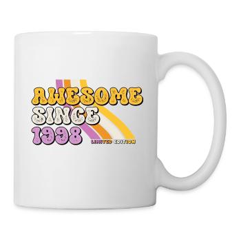 Großartig seit 1998 Retro Vintage Geburtstag - Tasse - Weiß - Rechts
