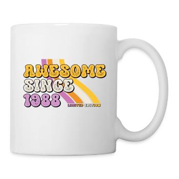 Großartig seit 1988 Retro Vintage Geburtstag - Tasse - Weiß - Rechts