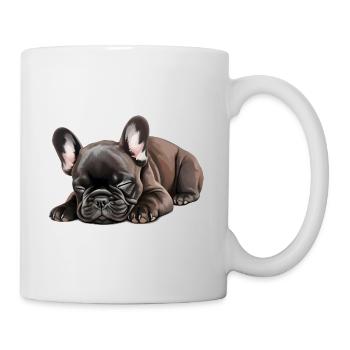 Chiot bouledogue français brun - Mug blanc - blanc - Droite