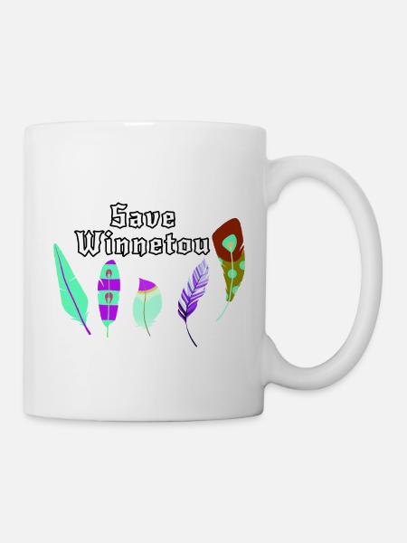 Save Winnetou,Winnetou,Federn,Illustration - Mug - white