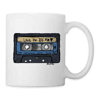 80´s Mix - Kassette mit den Love The 80s Tracks - Tasse - Weiß - Rechts