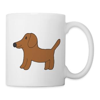 dackel - Tasse - Weiß - Rechts