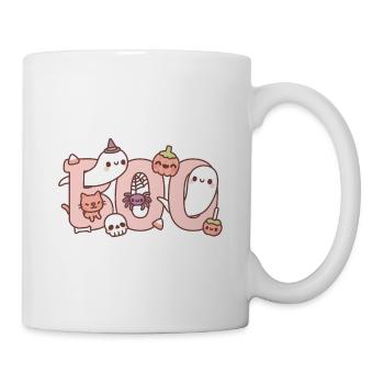Boo Niedliche Geister Spinne Kürbis Und Katze Halloween - Tasse - Weiß - Rechts