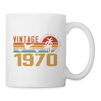 Vintage 1970 Cadeau Anniversaire - Millésime 1970 - Mug blanc - blanc - Droite