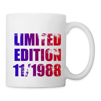 35th Birthday Limited Edition 11/1988 - Mug blanc - blanc - Droite