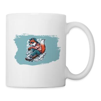 Skater-Fuchs - Tasse - Weiß - Rechts