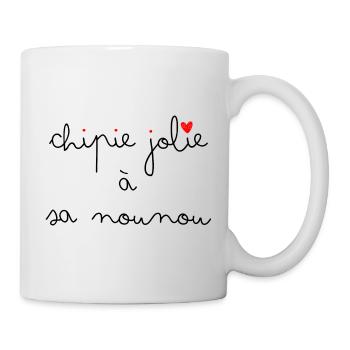 Chipie jolie à sa nounou - Mug blanc - blanc - Droite