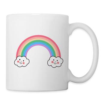 Arc-en-ciel Kawaii Nuage L’amour Est Amour Variété - Mug blanc - blanc - Droite
