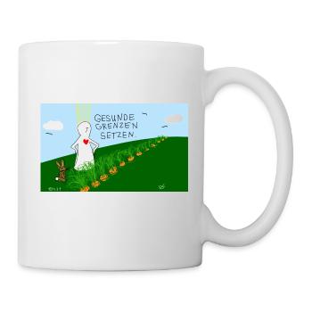 Gesunde Grenzen setzen. - Tasse - Weiß - Rechts