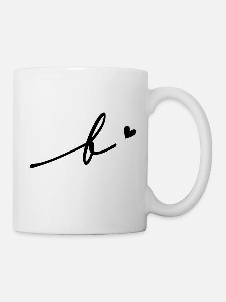 Buchstabe B Schreibschrift - Tasse - Weiß