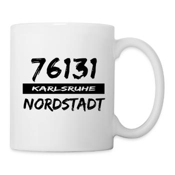 76131 Karlsruhe Nordstadt - Tasse - Weiß - Rechts
