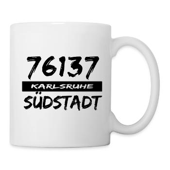 76137 Karlsruhe Südstadt - Tasse - Weiß - Rechts