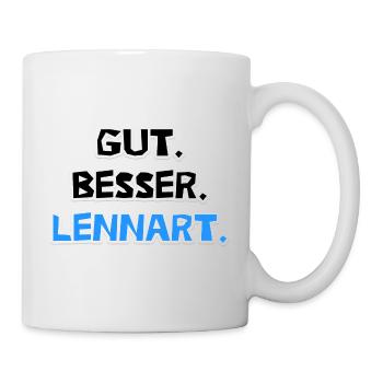 Gut. Besser. Lennart. - Tasse - Weiß - Rechts