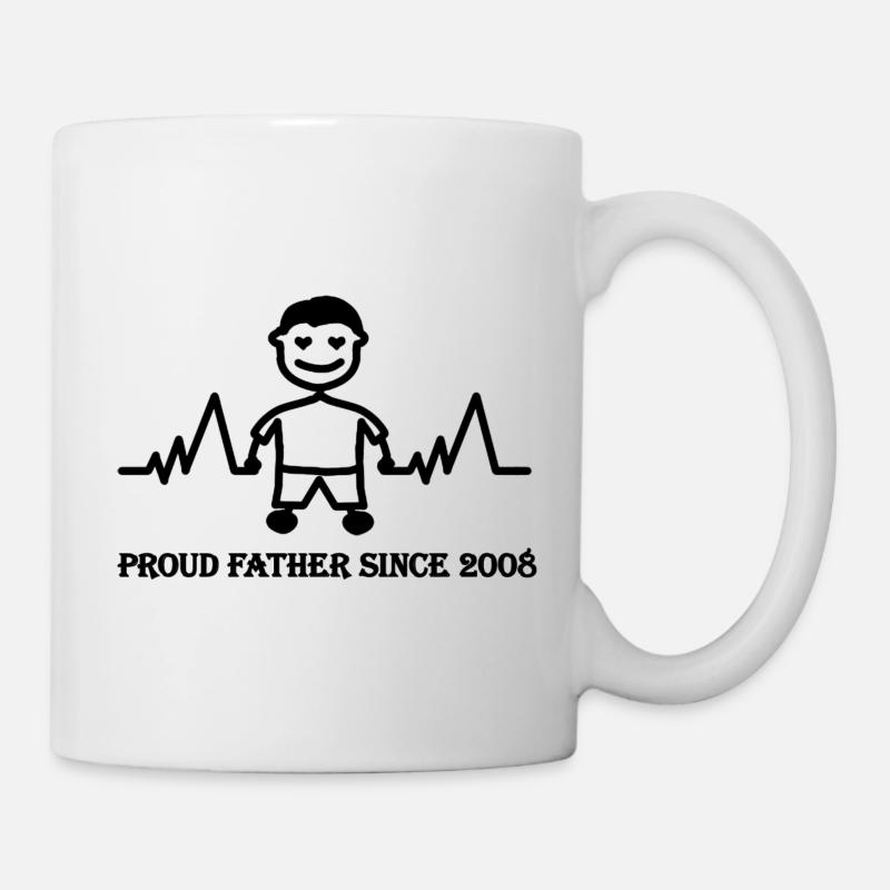 Stolzer Vater seit 2008 eines Jungen - Tasse - Weiß