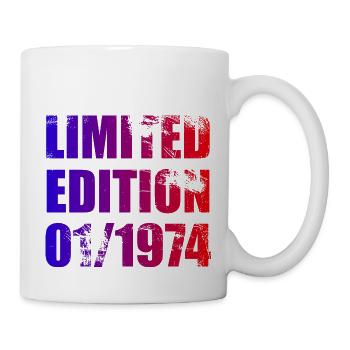 50th Birthday Limited Edition 01/1974 - Mug - white - Right