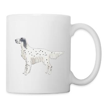 English Setter Funny dogs - Mug - white - Right