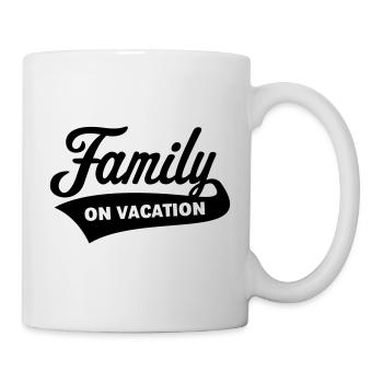 Family On Vacation (Family Holiday / Black) - Mug - white - Right