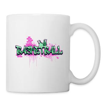 Basketball Graffiti Spray Sprayer Basketballer - Tasse - Weiß - Rechts