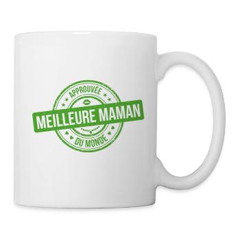 Approuvée Meilleure Maman du Monde - Mug blanc - blanc - Droite