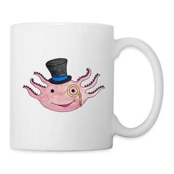 Axolotl Cute Newt Top Hat Mexico Amphibians - Mug - white - Right
