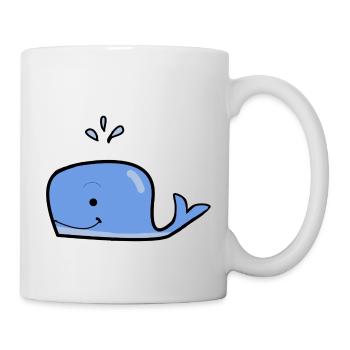 Niedlicher Blauwal - Tasse - Weiß - Rechts