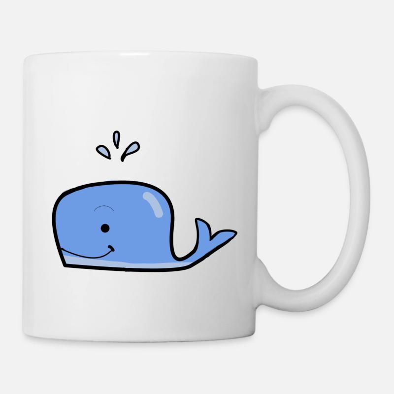 Baleine bleue mignonne - Mug blanc - blanc