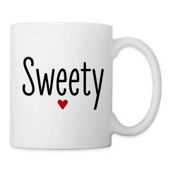 Pet Name Valentine's Day Sweety Heart Love Couple Love - Mug - white - Right