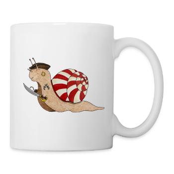 pirate snail, pirate snail, buccaneer - Mug - white - Right