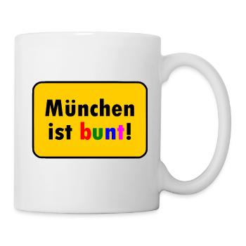 München ist bunt - Tasse - Weiß - Rechts