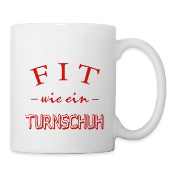 Fit wie ein Turnschuh - Tasse - Weiß - Rechts