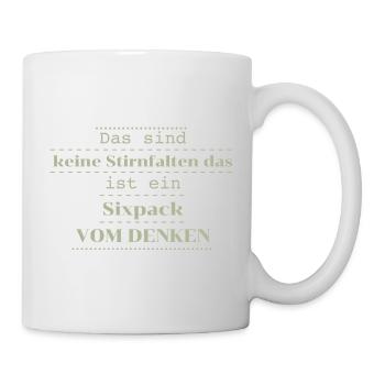 Dictons drôles Six Pack vs. Pliage - Mug blanc - blanc - Droite