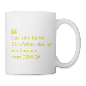 witzige lustige sprüche sicpack falten - Tasse - Weiß - Rechts