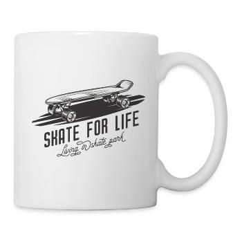 Skateboard Skate For Life Skateboarder - Tasse - Weiß - Rechts