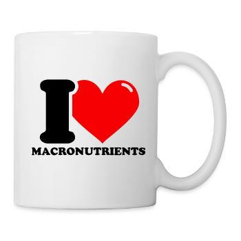 I Love Macronutrients – Fitness Weightlifting l - Mug - white - Right