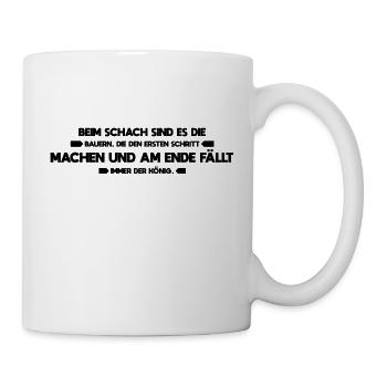 funny sayings in chess it's the pawns - Mug - white - Right