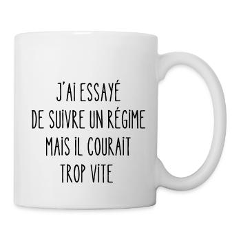 j'ai essayé de suivre un régime - Mug blanc - blanc - Droite