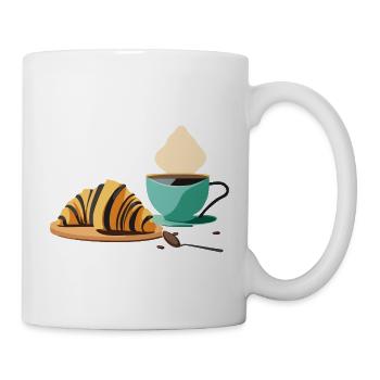 Breakfast: Croissant & Café - Mug - white - Right