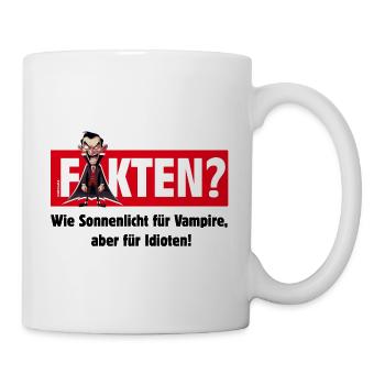 Mimikama Fakten und Vamipre - Tasse - Weiß - Rechts