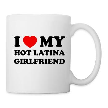 J’aime ma petite amie latina très chaude - Mug blanc - blanc - Droite