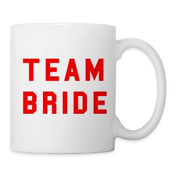 TEAM BRIDE College Design Rot - Tasse - Weiß - Rechts