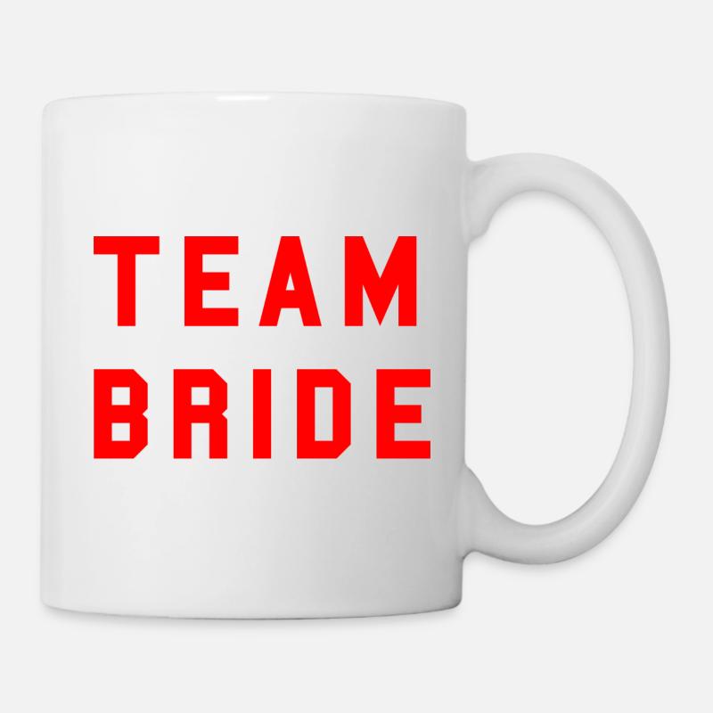 TEAM BRIDE College Design Rot - Tasse - Weiß