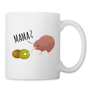 Kiwi Mama - Bist du's? - Tasse - Weiß - Rechts