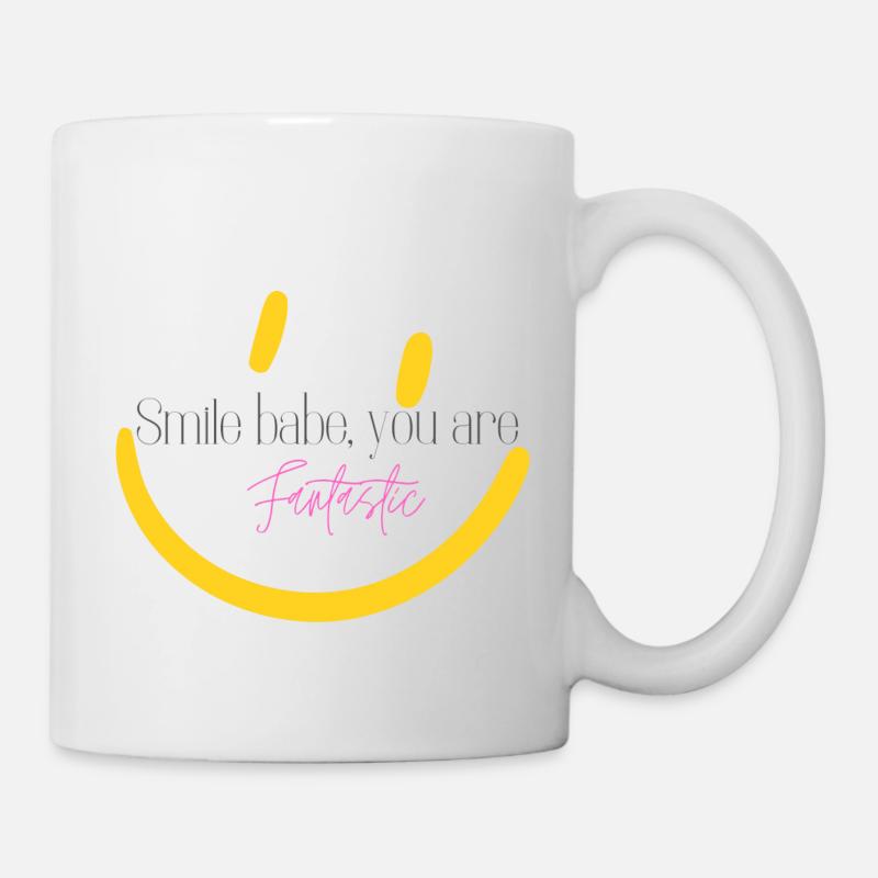 Lächeln Babe fantastisch - Tasse - Weiß