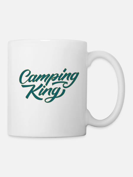 Camping King - Tasse - Weiß