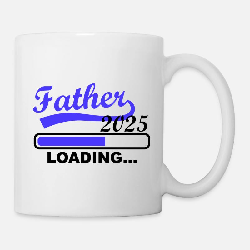Vater 2025 loading, Ich werde 2025 Papa - Tasse - Weiß